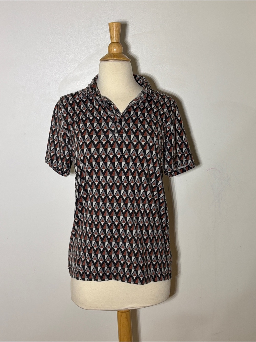 Men’s Express Geometric Print‎ Short-Sleeve Polo Shirt